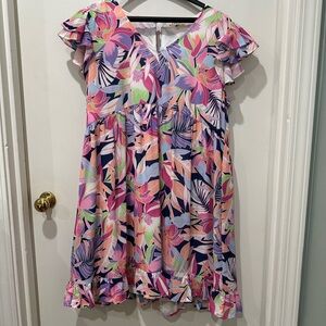 JODIFL Women’s Floral Dress - Pink and Purple